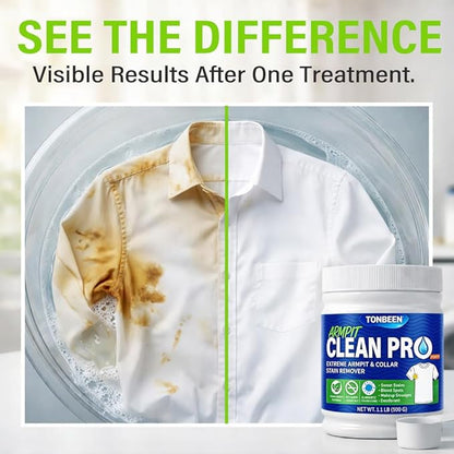 Oxygen Laundry Powder, Sweat & Deodorant Armpit Stain Remover for Clothes, Hyper Concentrated & Suitable for Multi-Stain, Yellow Oil Spot Tough Stain Build Up Remover - Gentle On Fabrics