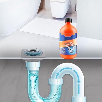 Pipeline Dredging Agent-Momeng Kitchen Unblocker, 2024 New Powerful Pipe Dredge Agent, Foaming Lemon Drain Cleaner, Sink Drain Cleaner for Kitchen Toilet (1)