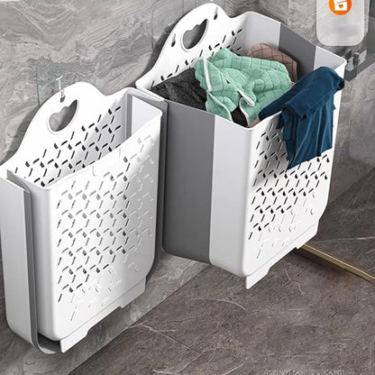 Collapsible Laundry Basket- Large Laundry Basket Hamper with 2 Handles- Space Saving Foldable Storage Container/Organizer (medium)