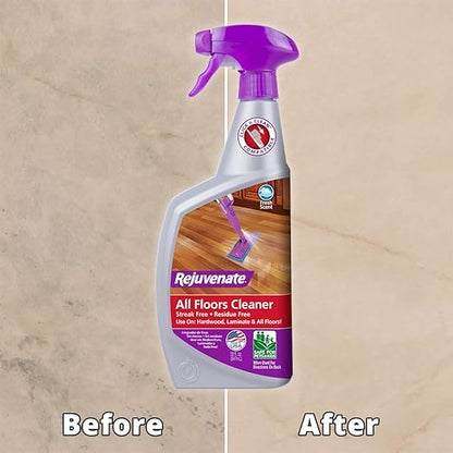 Rejuvenate Professional Wood Floor Restorer and Polish with Durable Finish Easy Mop On Application High Gloss Finish 32oz and Rejuvenate High Performance All-Floors and Hardwood No Bucket Needed Floor Cleaner Powerful PH Balanced Shine with Shine Boost...