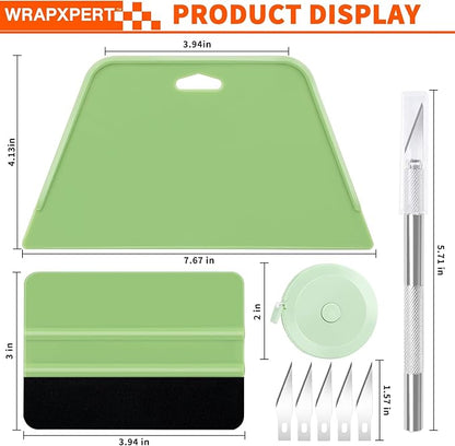 WRAPXPERT Wallpaper Tools, Wallpaper Kit Smoothing Tools for Peel and Stick, Wallpaper Installation Kits for Wallpaper Hanging, Contact Paper, Bathroom, Vinyl Backsplash Tile, Window Film Applying
