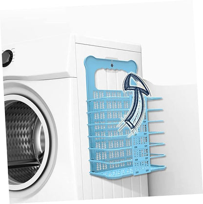 Foldable Laundry Basket Wall Hanging Clothes Storage Basket Space-Saving No Drill Design for Easy Installation Organizer for Bathroom and Laundry Room Portable and Stylish