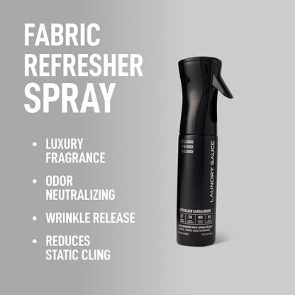 Laundry Sauce Fabric Refresher Spray Australian Sandalwood, Odor-Fighting Fabric Refresher, Fragrance and Laundry Scent, 9.8 fl oz