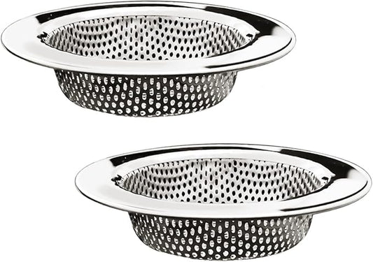 Seatery 2PCS Kitchen Sink Strainers, Sink Drain Basket Strainer, 4.5 Inch Stainless Steel Food Scraps Catcher, Must Have Kitchen Sink Accessories