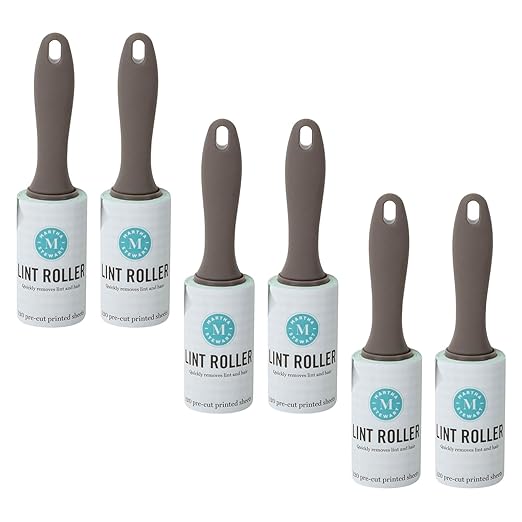 Martha Stewart Lint Rollers, Gingham Pattern, 120 Sheets Per Roll, 6 Count – Extra Sticky Lint Remover for Clothes, Upholstery & More