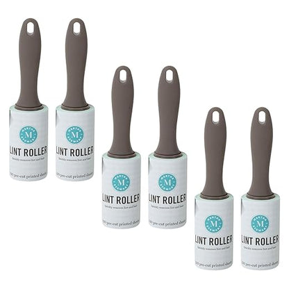 Martha Stewart Lint Rollers, Gingham Pattern, 120 Sheets Per Roll, 6 Count – Extra Sticky Lint Remover for Clothes, Upholstery & More