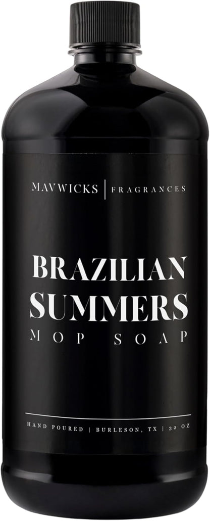 Fragrances - Luxury Mop Soap (Brazilian Summers) 32 Oz – Brazilian Summers Scented Floor Cleaner for Mopping – Pet Safe, Best Smelling Mop Detergent for All Surfaces