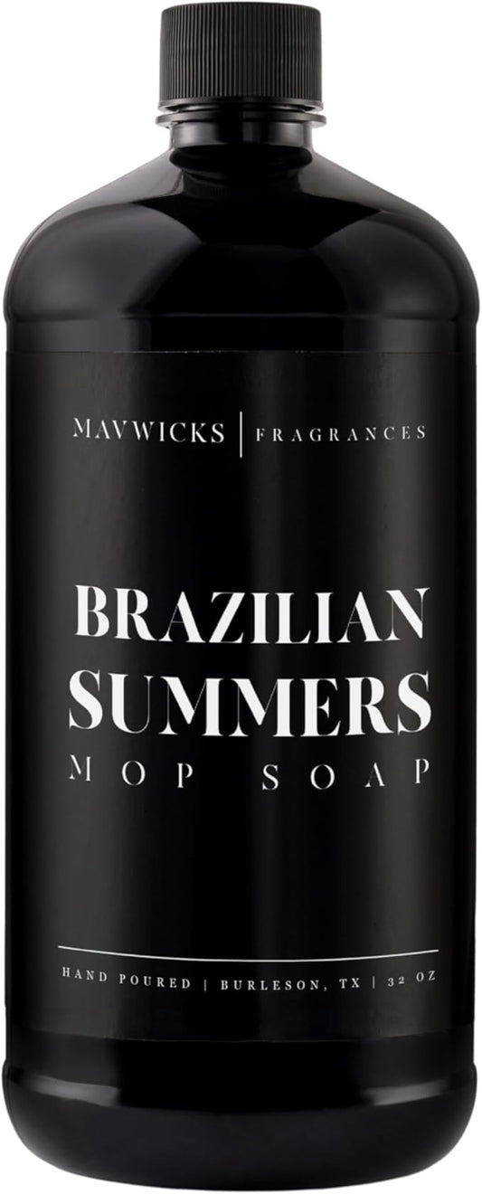 Fragrances - Luxury Mop Soap (Brazilian Summers) 32 Oz – Brazilian Summers Scented Floor Cleaner for Mopping – Pet Safe, Best Smelling Mop Detergent for All Surfaces