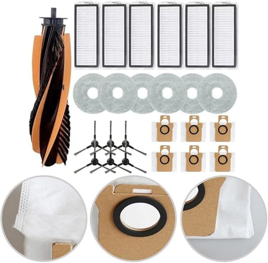 Main Roller Brush, Side Brush, Mop Cloth, Dust Bag, And Filter Kit For JONR For P20 Pro/T5 Pro Robot Vacuum Cleaner, For Enhanced Cleaning Performance On Floors And Carpets