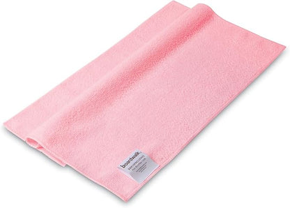 Boardwalk Microfiber Cleaning Cloths, 16 X 16, Pink, 24/pack