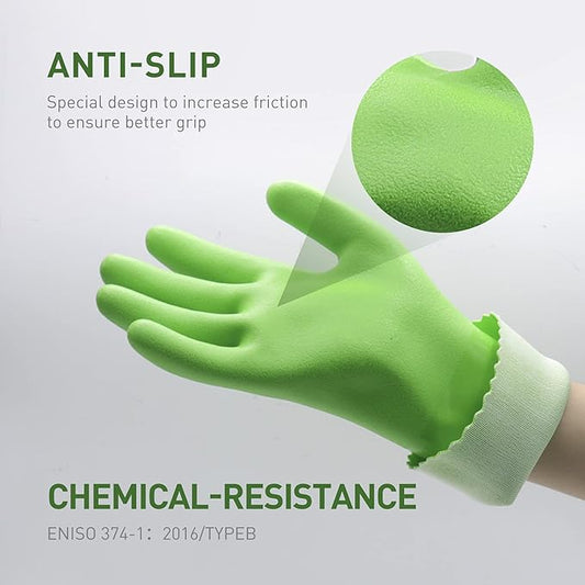 HANDLANDY Chemical Gloves, Heavy Duty Cleaning Gloves