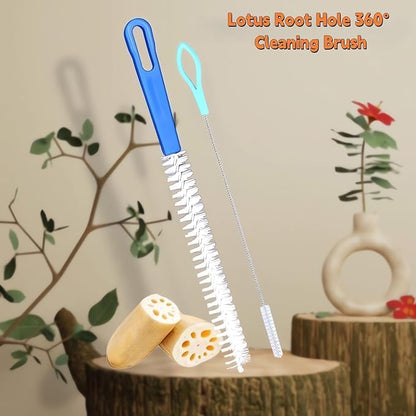 Drain Cleaning Brush, 79In Nylon Cleaner Double Ended Drain Brush Pipe Cleaning Set, Straw Cleaner Brush, Drain Snake, Tube Cleaning Brush for Bathroom Shower Kitchen Plug Hole (6 Pcs)