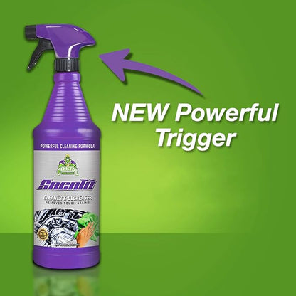 Sacato Cleaner & Degreaser (32 fl Oz) - Removes Tough Stains - Eliminates Grime and Heavy Grease - Use on All Surfaces