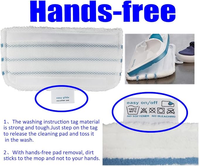 5 Pack Washable Pads Replacement/Fit for Black+Decker Steam Mop 1600 Series, HSMC1300FX HSMC1321 HSMC1361SGP BDH1855SM BDH1760SM BDH1765SM BDH1720SM BDH1725SM Model # SMP20