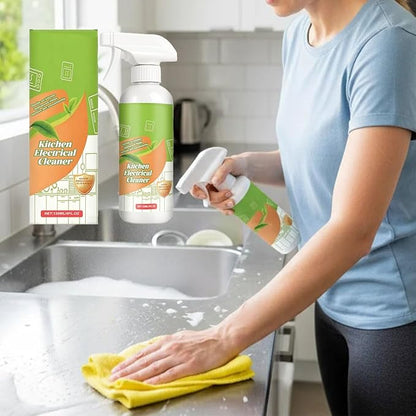 Electrolyzed Ion Kitchen Cleaner Spray, Kitchen Appliance & Grease Cleaner, Natural Enzyme Cleaners, Multi-Purpose Grime Remover for Pot, Oven, Stove, Range Hood & Countertops (3Pcs,300ml)