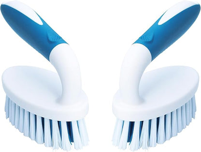 PHYEX Scrub Brush, 2 Pack Household Cleaning Brushes with Stiff Bristles, Scrubbing Brush for Carpet, Shower, Bathtub, Kitchen, Pool Tile, Bathroom Scrubber