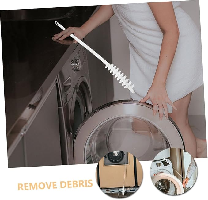 ULTECHNOVO 2pcs Rolling Washing Machine Cleaning Brush Lint Dryer Brush Vent Trap Cleaner for Efficient Cleaning