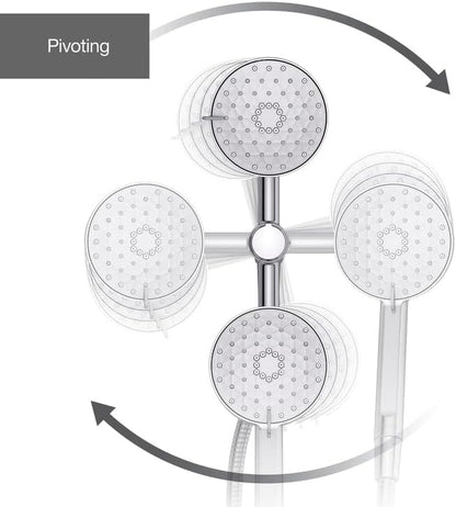 KOHLER 23218-BN Awaken 2-in-1 Multifunction Shower Combo Kit, Rotating Showerhead and Handshower Set, 2.5 GPM, Vibrant Brushed Nickel