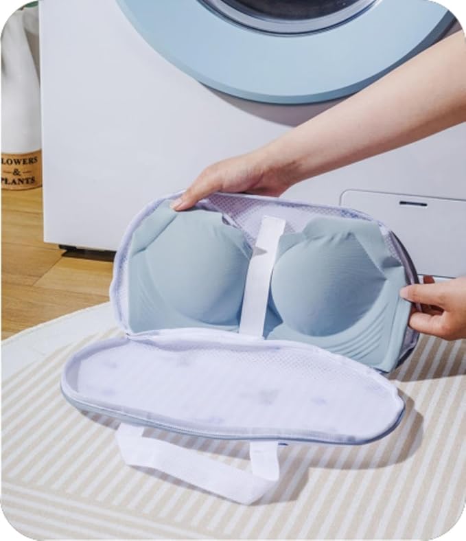 2Pcs Bra Mesh Laundry Bags for Delicates with Premium Zipper Bra Washing Bag for Laundry，Lingerie Bags for Washing Delicates underwear,integrated washing and care