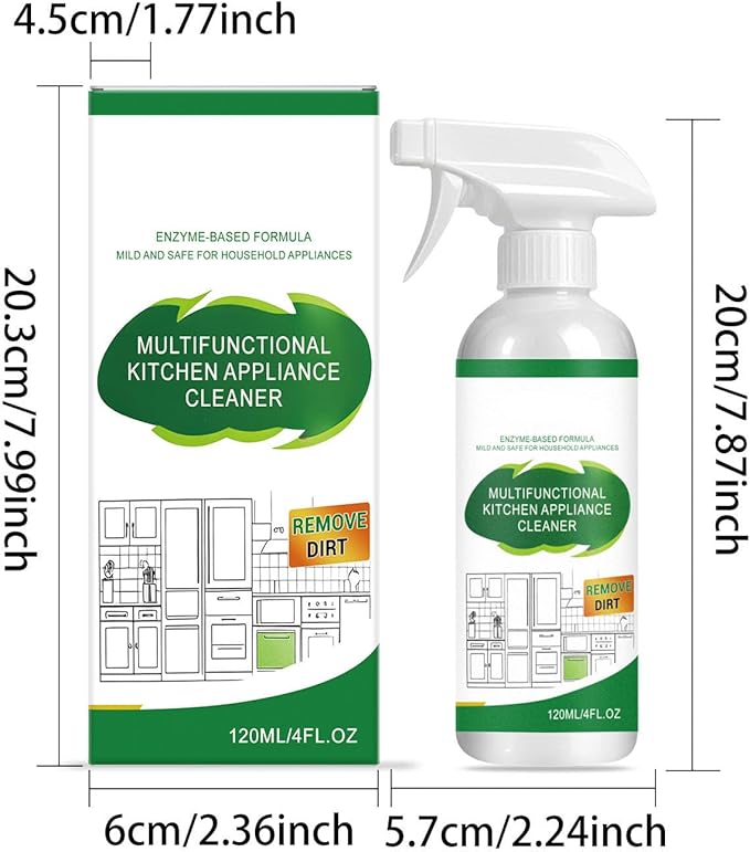 Kitchen Cleaner Spray, Powerful Degreaser Spray to Cut Grease & Grime, Multipurpose Surface Cleaner for Kitchens Countertops Ovens & All Household Surfaces
