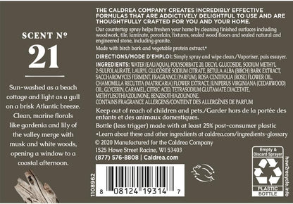 Caldrea Multi-surface CounterTop Spray Cleaner, Made With Vegetable Protein Extract, Rosewater Driftwood Scent, 16 Oz