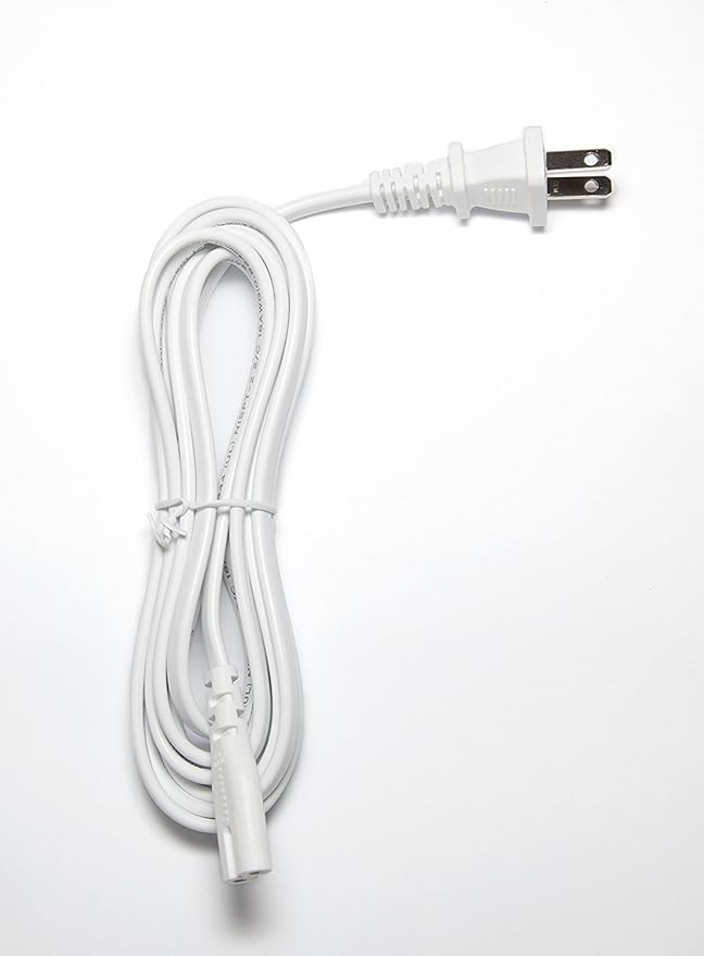 Omnihil (White) 5 Feet AC Power Cord Cable Compatible with KOODER Fabric Shaver