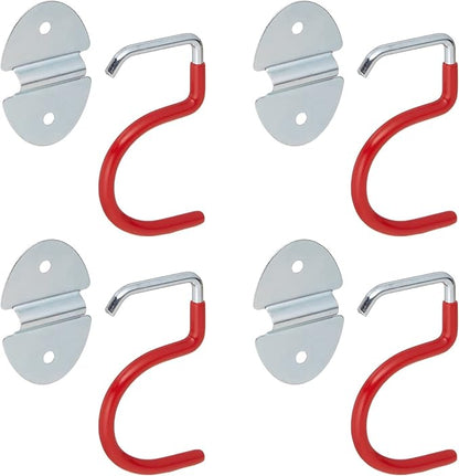 Tripar International S-Type Hook, Wall Mounted, Space Saver Organizer Tool Holder (4 Holders)