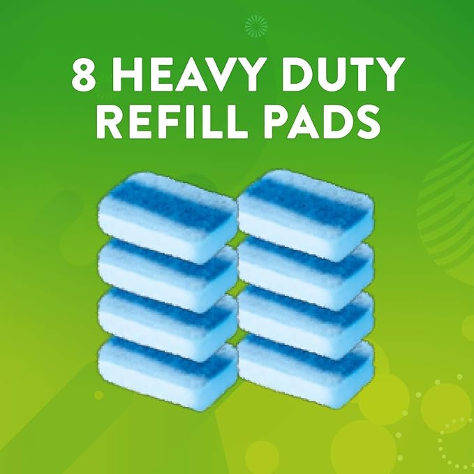 Scrubbing Bubbles Flushable Toilet Wand Refills, Fresh Brush Heavy Duty Toilet Cleaner Refill Pads, Cleans Limescale & Fights Odors, Citrus Scent, 8 Count, Pack of 2