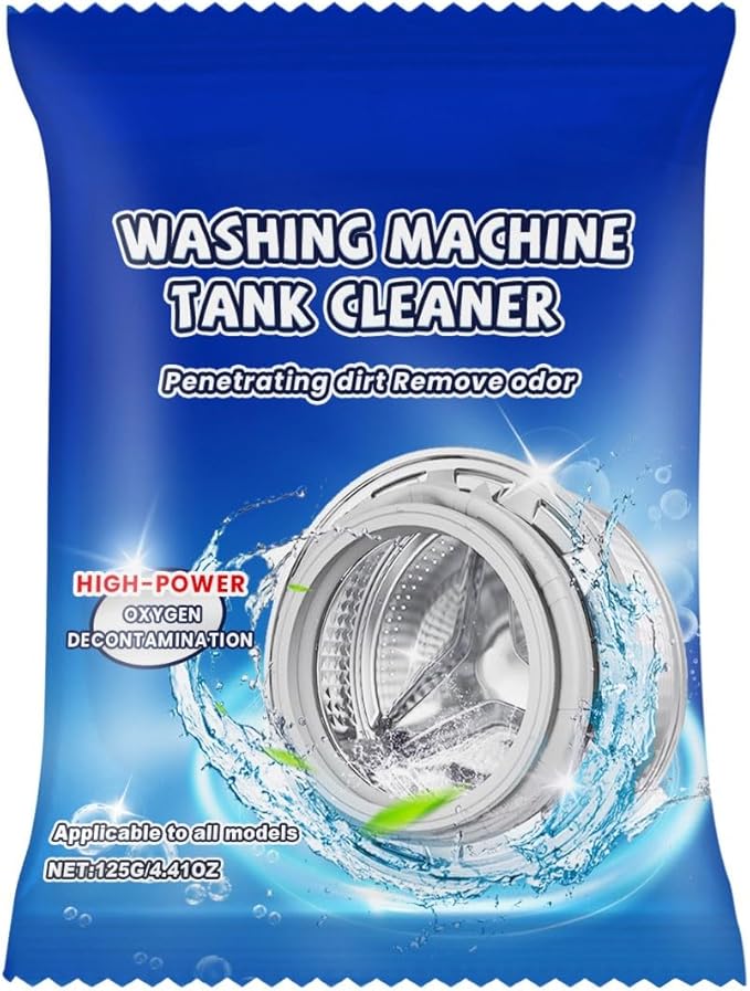 Washing Machine Tank Cleaner - Washer Machine Cleaner Powder for Front Loader & Top Load Washer, Septic Safe Deep Cleaning Residue & Odor Eliminator (1, 1pc)
