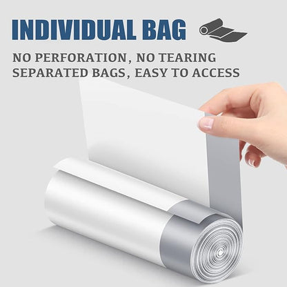 UhomeyUhao 8 Gallon Trash Bags - Medium Size, 42 Count, Unscented, Tear Resistant, Ideal for Bathroom, Kitchen, Office