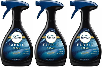 Febreze Odor-Eliminating Fabric Refresher Spray, Ocean, 16.9 fl oz (Pack of 3)