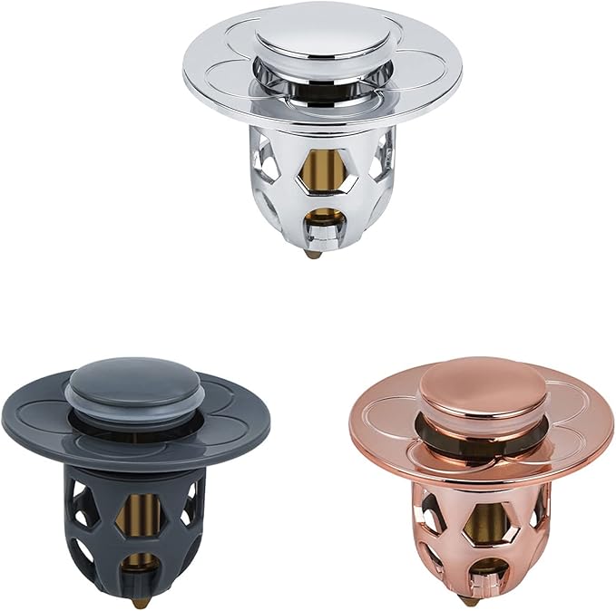 Detachable Bathtub Drain Plug Bathroom Sink Drains Plug Push-Type Bounce Drain Filter Bounce