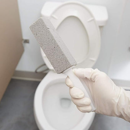 PUMIE Toilet & Tile Pumice Cleaner, Pumice Stick with Handle, Multi-Function Toilet Bowl Ring Remover by US Pumice, Bath-8, Pack of 4