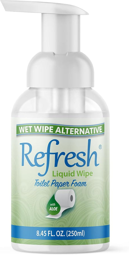 Refresh Liquid Wipe: Toilet Paper Foam (Original Foam, 250ml (8.45 Fl Oz) 1 Pack)