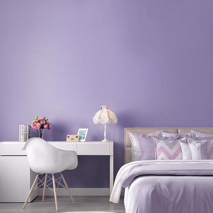 HeloHo Purple Wallpaper Solid Color Peel and Stick Wallpaper 394"X15.7" Purple Contact Paper for Bedroom Self-Adhesive Removable Renter Friendly Wall Paper for Wall Furniture Cabinet Covering Vinyl