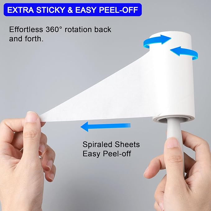 Lint Rollers for Pet Hair Extra Sticky, 880 Sheets Mega Value Set for Clothes, Mini Travel with 4 Handles 8 Refills, Lint Remover for Dog, Cat, Furniture, Carpet