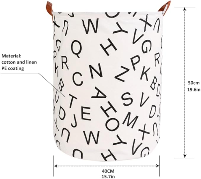 1PC Folding Laundry Basket Round Storage Bin Bag Large Hamper Collapsible Clothes Toy Basket Bucket Organizer Large Capacity