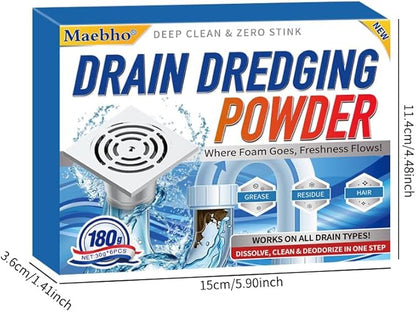 Upgrade Sink and Drain Cleaner, 6 Pack Pipe Dredge Cleaner Powders Fast Foaming Powerful Drain Cleaning for Kitchen Toilet Sink Quick Cleaning Tool