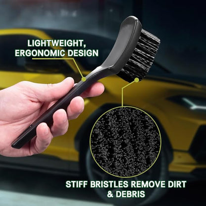 Carpet Cleaning Brush, Car Cleaning Brush, Tire Brush Wheel Cleaner, Universal Soft Bristle Car Wash Brush Short Handle Tire Cleaner Car Accessories for Car Interior Exterior and Home