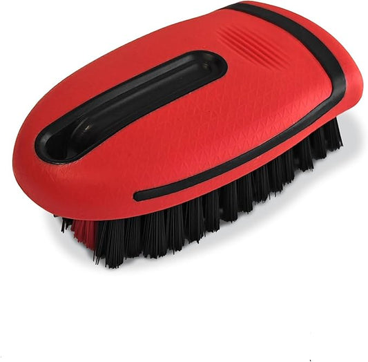 Carpet and Upholstery Cleaning Brush, Stiff Bristle Carpet Detailing Scrubber Brush, Multi-Functional Car Detailing Scrub Brushes, Cleaning Brushes for Car and Home Couch Floor Mats (Red)