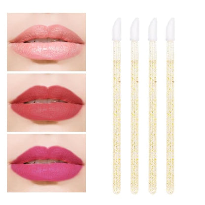 300 PCS Eyelash Extension Supplies Kit Disposable Micro Brush Eyebrow Spoolies Lip Stick Brush Mascara Wand Applicator Makeup Brush Tool (White Black Gold Sets)