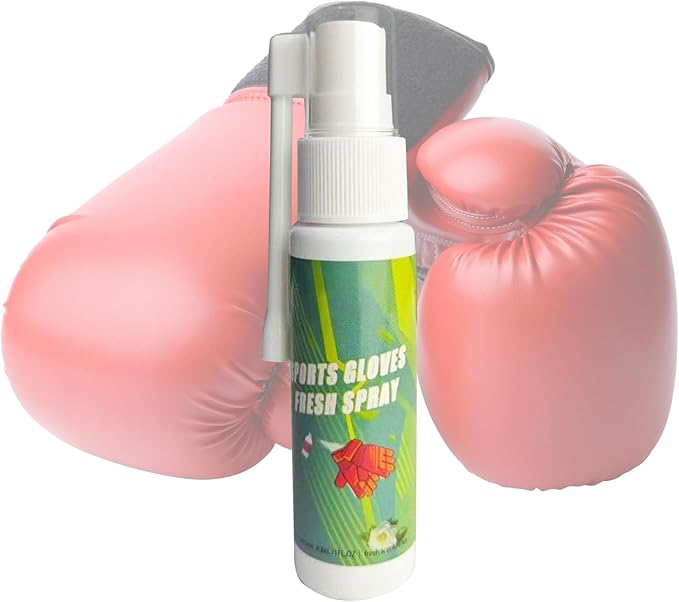 Boxing Glove Deodorizer 30ml, Gym Bag Freshener Spray for Work Boots, Athletic Gear, Gloves, Clothes, Helmets, Shoes, Hockey Equipment, Sports Use