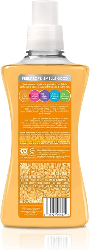 Method Fabric Softener; Ginger Mango; 53.5 Ounces; 45 Loads; 1 pack; Packaging May Vary