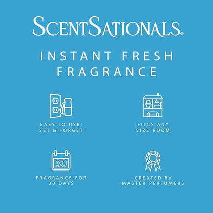 ScentSationals Bubbles Fragrance Oil Plug In Air Freshener Refills 3-Pack - Works with Scentsationals Wall Plugs, Long-Lasting Home Fragrance, 0.8 fl oz Each, Packaging May Vary