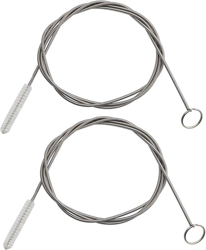 2 Pack 60 Inch Long Flexible Tube Cleaning Brush, Stainless Steel and Nylon Bristles, Suitable for Home Kitchen, Fish Tank, Water Pump Accessories, and More