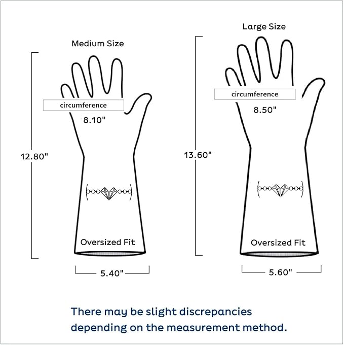 Myungjin 2 Pairs Reusable Waterproof Non-Slip Honeycomb Grip Latex Rubber Gloves with Hang-Dry Hooks/Hanging Loops for Dishwashing Household Cleaning Cooking (Large OverFit)