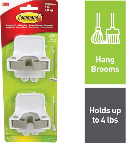2 Pack Adhesive Broom Gripper Clips