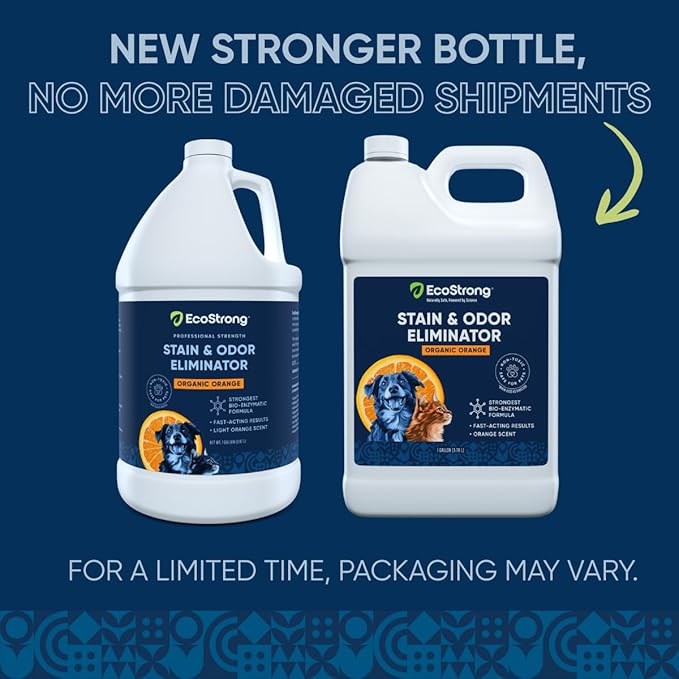 Orange Odor Eliminator | Pet Odor Deodorizer for Strong Odor | Enzyme Stain Cleaner for Cats, Dogs, and Pets | Great for Carpets, Furniture, Dog Kennels, and More (128 Fl Oz)