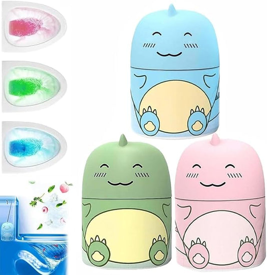 Dinosaur Toilet Bowl Cleaner Bottle, 2026 Upgraded Cute Dinosaur-Shaped Magic Automatic Toilet Tank Cleaner Bottle, Long-Lasting Bathroom Tank Crazy Cleaning Deodorizer Wonder(3pcs-MIX)