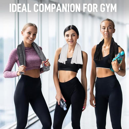SINLAND Microfiber Gym Towels Super Absorbent Compact Travel Workout Towel Quick Dry Camping Sweat Towel for Sports Beach Swimming Backpacking Hiking and Yoga Men Women 16 Inch X 32 Inch